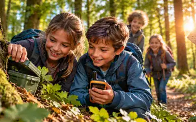 Mit GPS durch den Wald: Geschwisterkinder auf Schatzsuche        